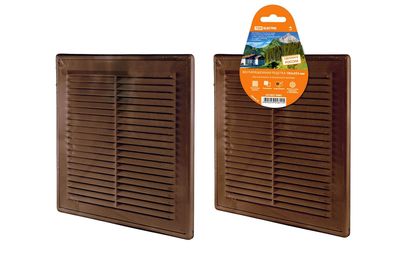 "Решетка разъемная с москитной сеткой, 183х253 ""ЭКО"" (коричн.) TDM" SQ1807-0085