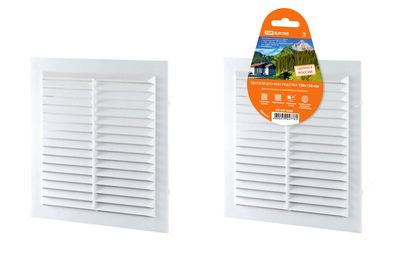 Решетка неразъемная с москитной сеткой, бел. 150х150 TDM SQ1807-0086