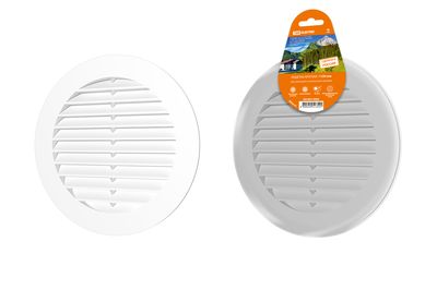 Решетка круглая с москитной сеткой, с фланцем d150, внеш. D200, бел. TDM SQ1807-0094