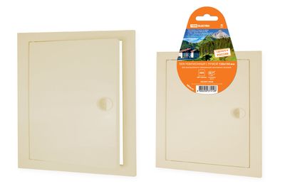 Люк ревизионный с ручкой 150х150, слоновая кость TDM SQ1807-0428