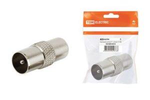 Переходник штекер TV - штекер TV, инд. упаковка TDM SQ1809-0014