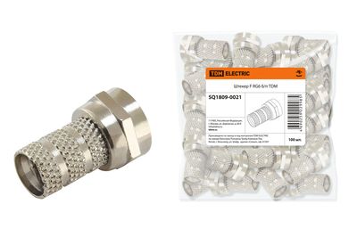 Штекер F RG6 б/п TDM SQ1809-0021