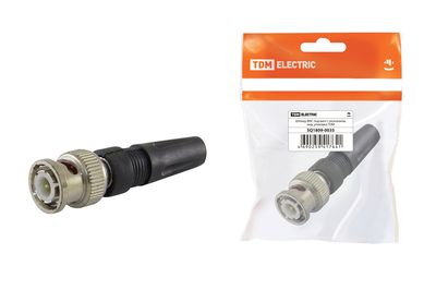 Штекер BNC под винт с колпачком, инд. упаковка TDM SQ1809-0035