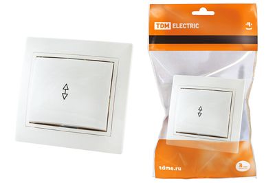 "Выключатель на 2 направления 1 кл. 10А белый ""Таймыр"" TDM" SQ1814-0007