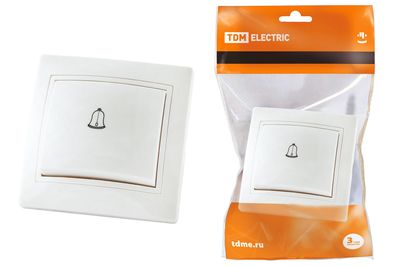 "Кнопка звонковая 6А белая ""Таймыр"" TDM" SQ1814-0009