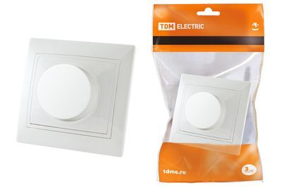"Светорегулятор поворотный RL 600 Вт белый ""Таймыр"" TDM" SQ1814-0024