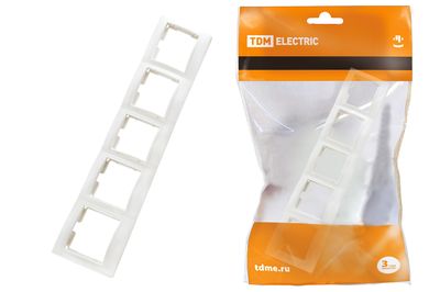 "Рамка 5 постовая горизонтальная белая ""Таймыр"" TDM" SQ1814-0033