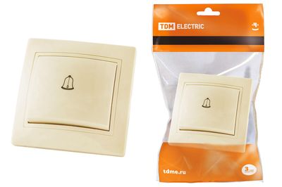 "Кнопка звонковая 6А сл. кость ""Таймыр"" TDM" SQ1814-0109