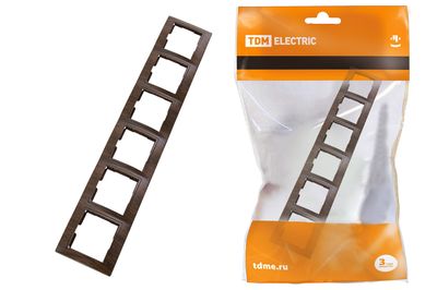 "Рамка 6 постовая горизонтальная ""ЭКО"" (бук) ""Таймыр"" TDM" SQ1814-0334