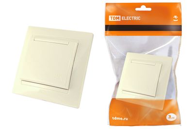 "Розетка 2П+З 16А 250В IP44 с защ. шт. с крышкой сл. кость ""Лама"" TDM" SQ1815-0114