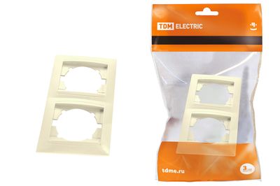 "Рамка 2-х постовая вертикальная сл. кость ""Лама"" TDM" SQ1815-0133