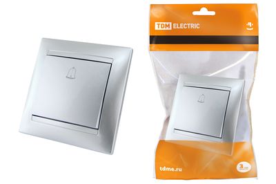 "Перекрестный выключатель 1-кл. 10А серебр. металлик ""Лама"" TDM" SQ1815-0236