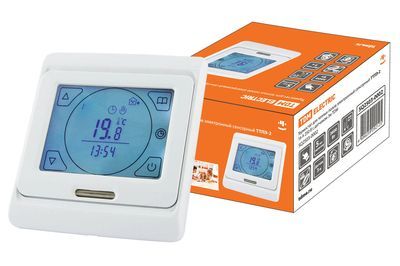 Термостат для теплых полов электронный сенсорный ТТПЭ-2 16А 250В с датчиком 3м TDM SQ2503-0002