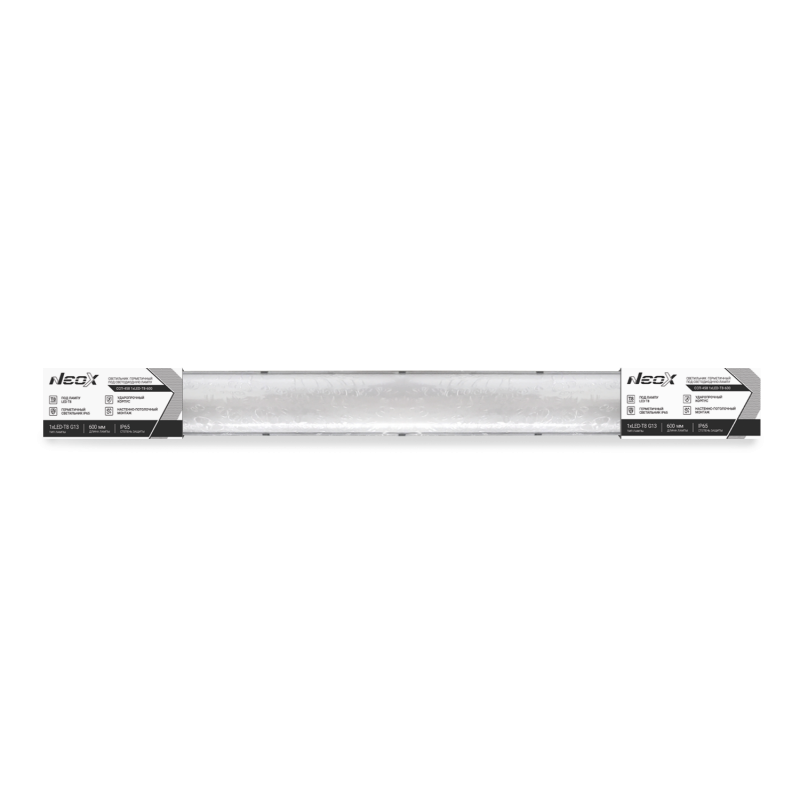 Светильник герметичный под светодиодную лампу CСП-458 1xLED-Т8-600 G13 666х60х55мм IP65 NEOX